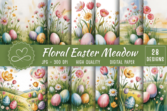 Download Floral Easter Meadow Background - Floral Collection