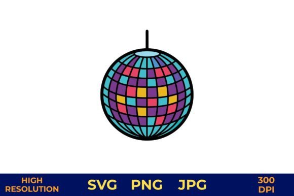 Download Disco Ball Vector with Bright Geometric - Premium Resources