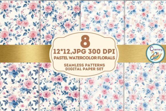 Download Seamless Paper: Pastel Watercolor Floral - Floral Collection