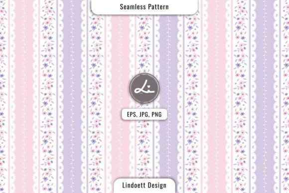 Download Pastel Stripe Floral Seamless Pattern - Floral Collection