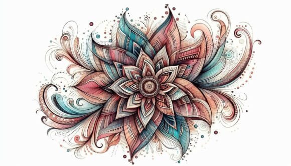 Download Floral Mandala Curves - Floral Collection