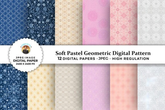 Download Soft Pastel Geometric Digital Patterns - Digital pattern Collection