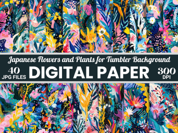 Download Japanese Floral Plant Tumbler Background - Floral Collection