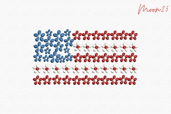 Download Floral American Flag Freedom Blossom Art - Floral Collection